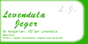 levendula jeger business card